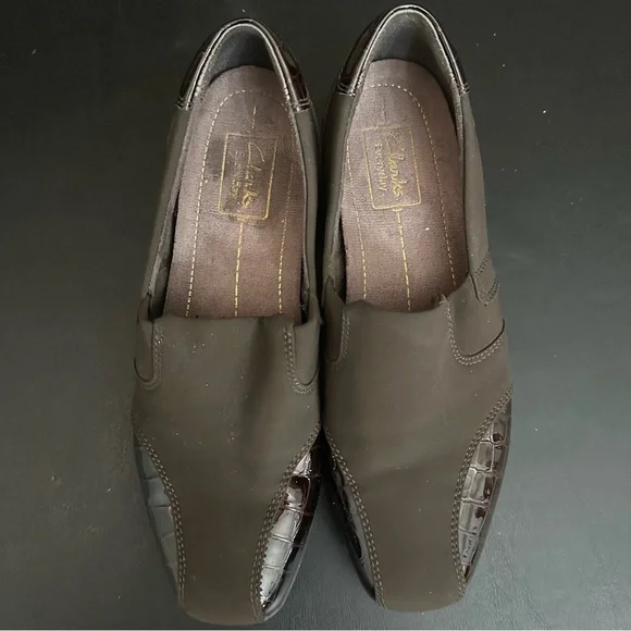 Clarks Womens Slip On Dress Shoes 7.5M Brown Gael Rex Comfort Model Workwear - Picture 6 of 9